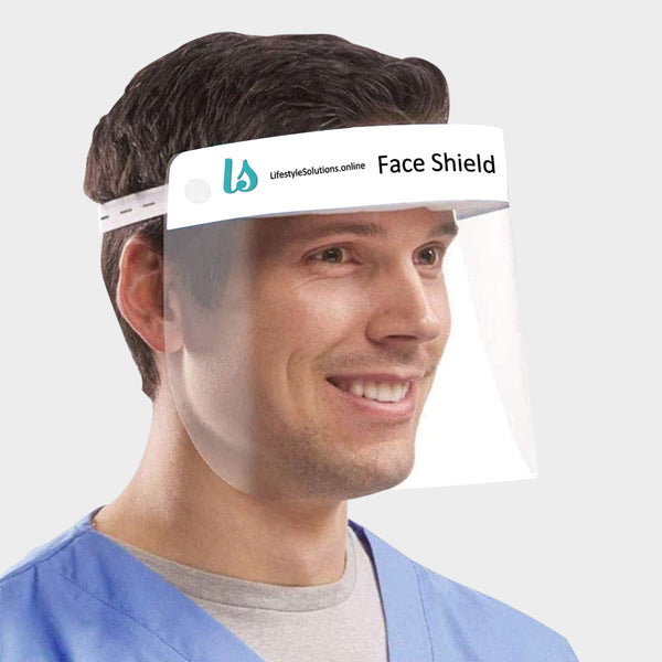 Lifestyle Solutions Safety Face Shield; Comfortable All-Day Protection - 2 pieces