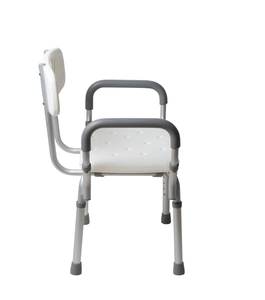 Adjustable Medical Shower Chair with Back and Arm Rests